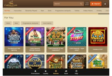 Captain cooks - slots page | kr-casinos.com