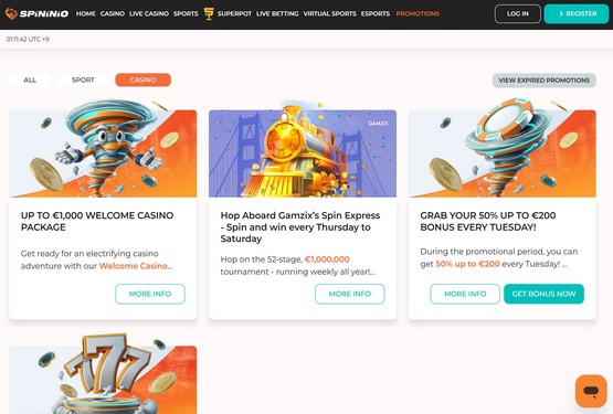 Spininio 프로모션